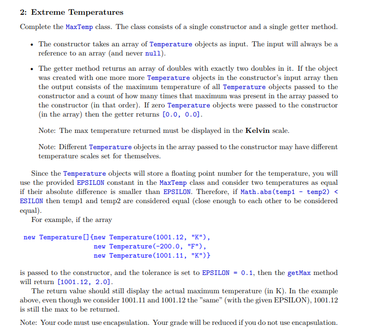 Solved In Java please. Include comments for what your doing | Chegg.com