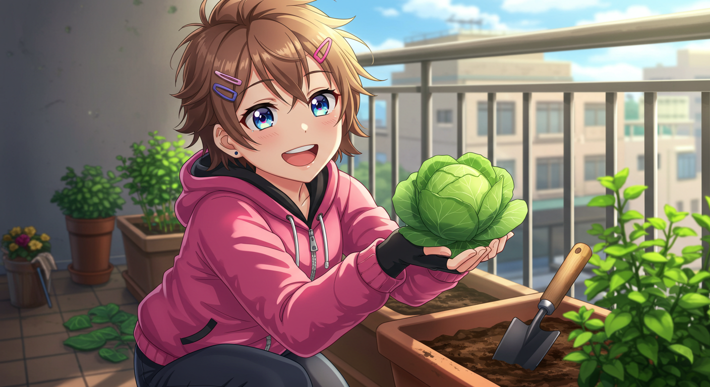 植木鉢やプランター家庭菜園キャベツを成功させるAIはりす