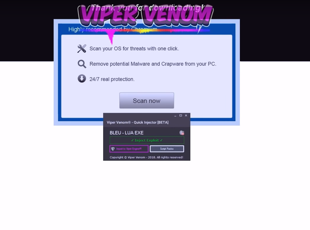 Expose Viper Venom Ad Ware Malware Spread - venom viper roblox hacks