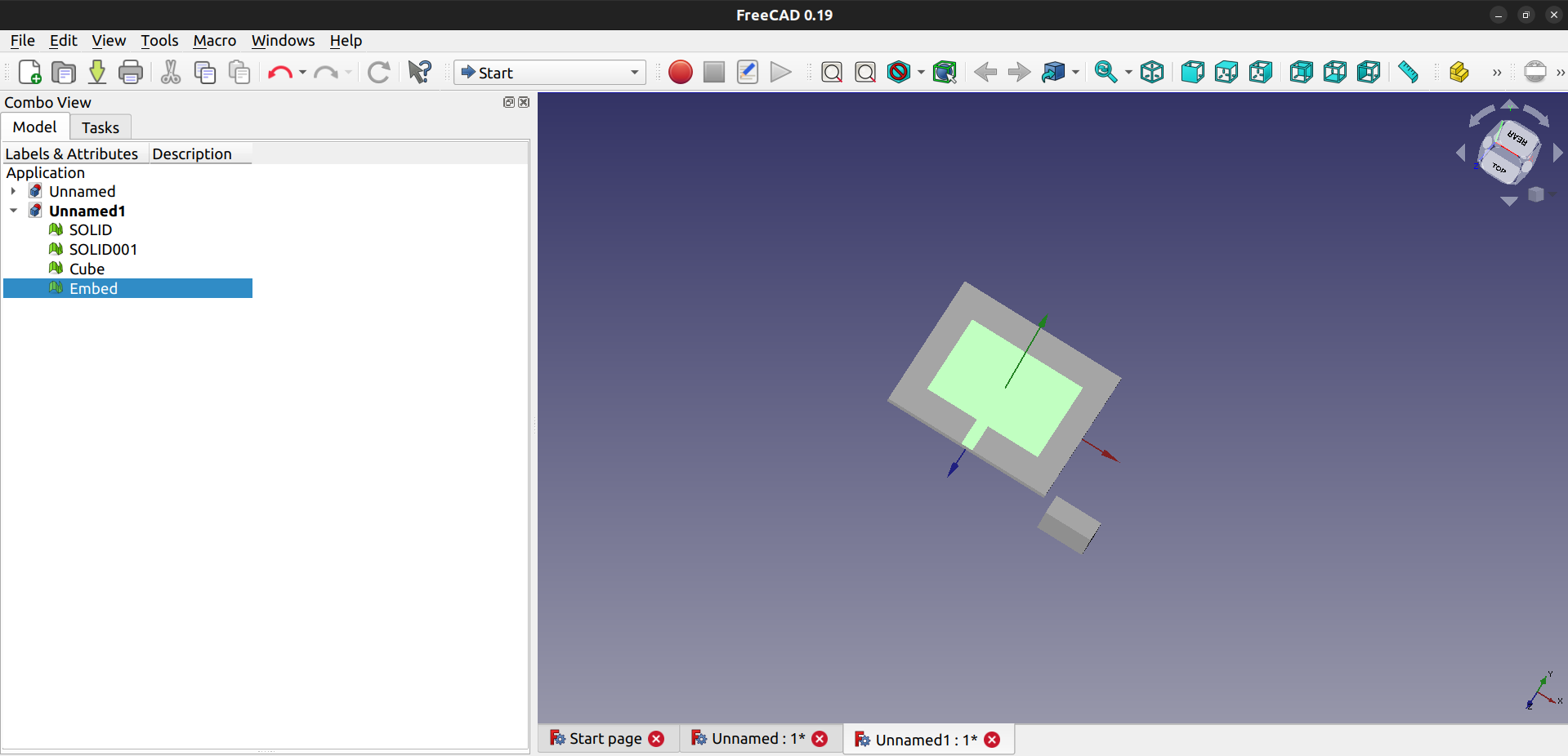 freecad open step file