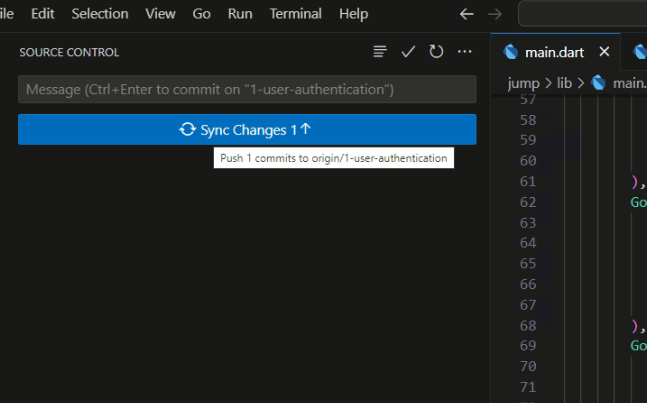 image on pushing changes