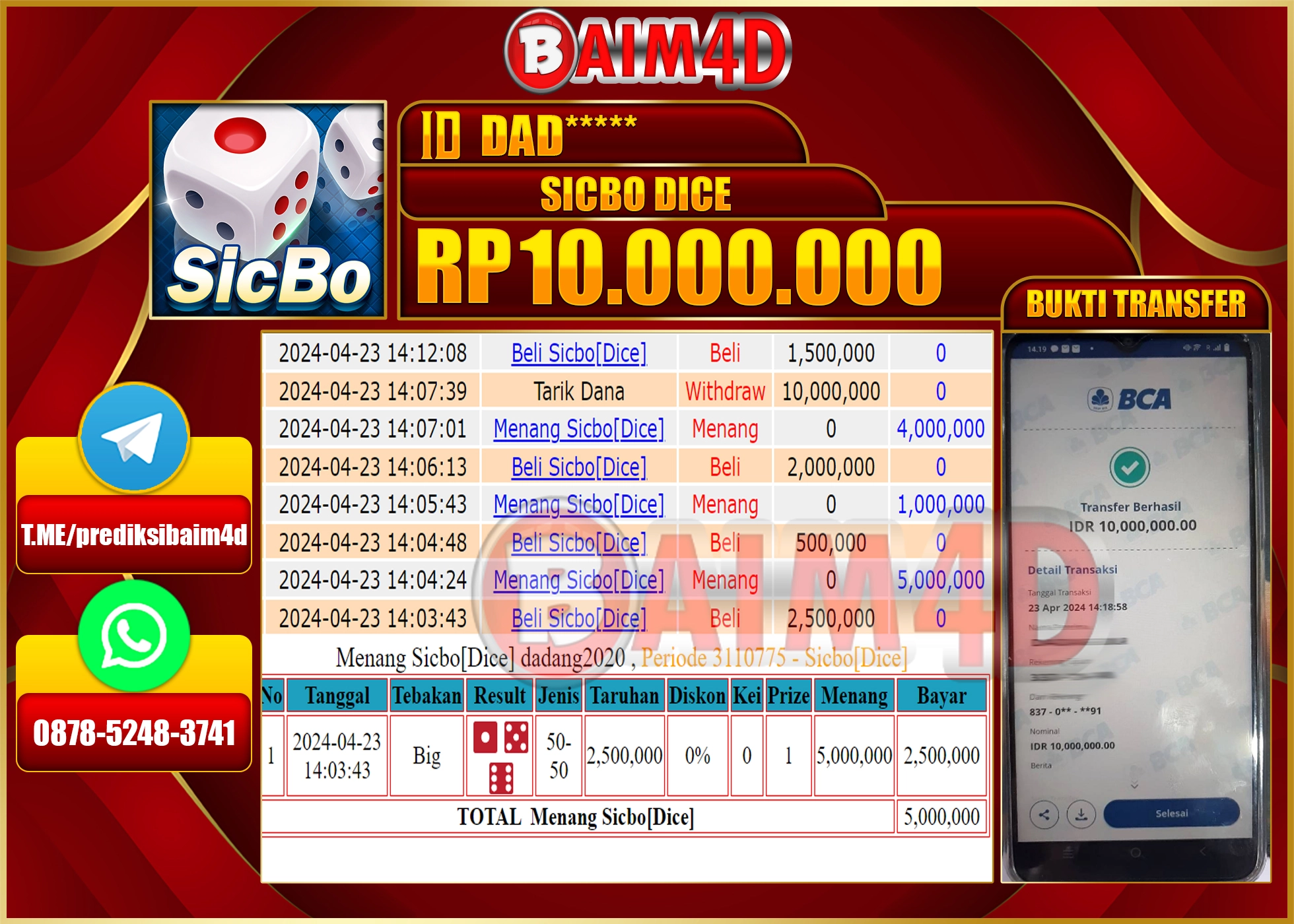 Dapatkan Pembayaran Kemenangan Cepat dan Tuntas di BAIM4D!