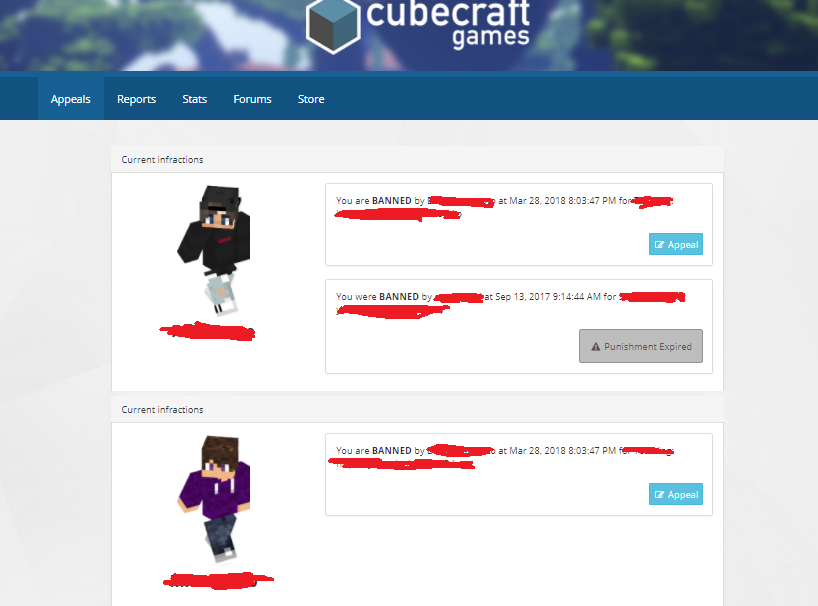 appeals cubecraft