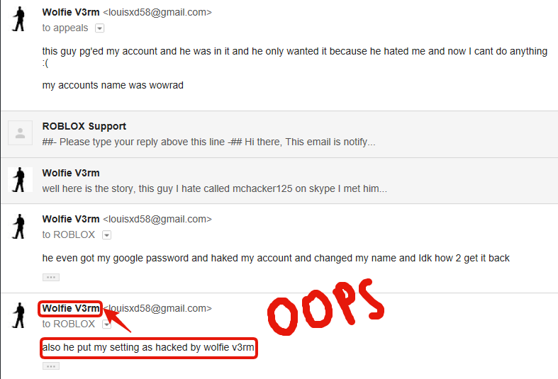 Roblox account hacked i cried