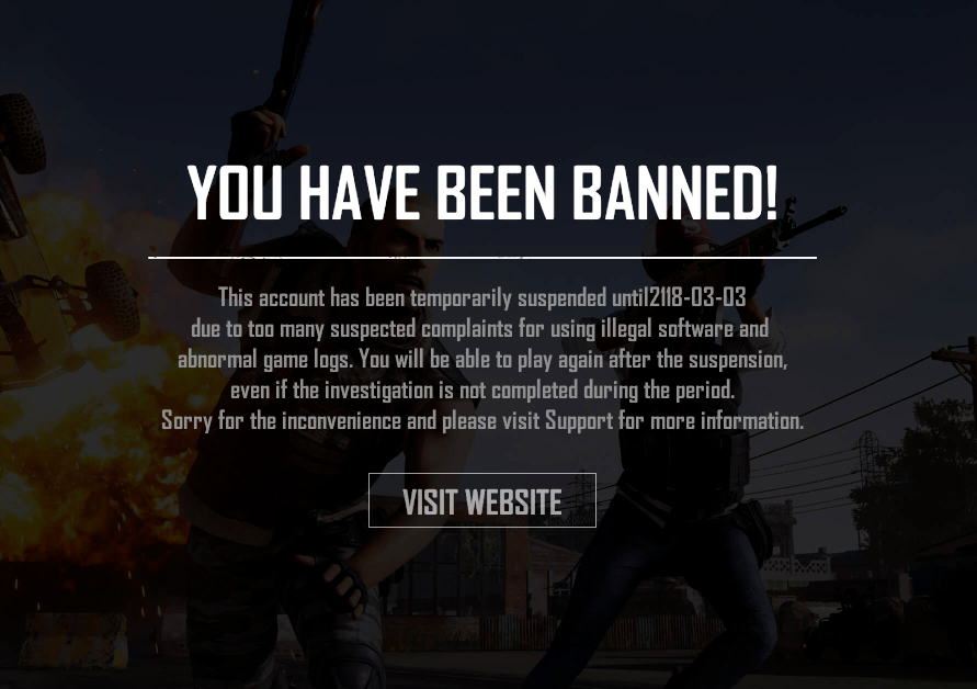 You have been automatically banned