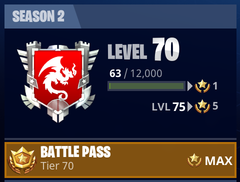 barely was able to finish before the season ended but i was able to get tier 70 at level 70 - fortnite season 3 ende