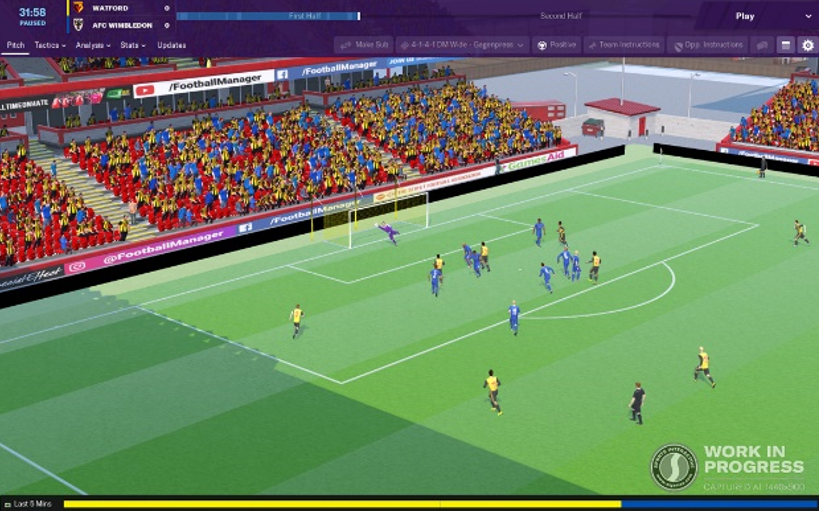 Los gráficos no son el fuerte de Football Manager 2019, aunque esta edición los ha mejorado Los gráficos no son el fuerte de Football Manager 2019, aunque esta edición los ha mejorado