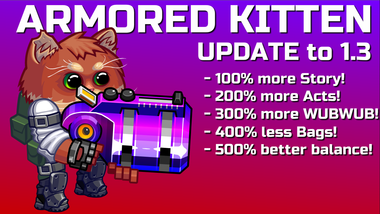 11 kitties. Armored Kitten. Amour Kitty.