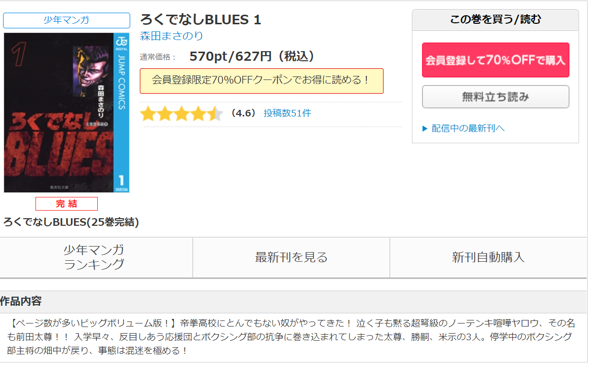 ろくでなしBLUES コミックシーモア