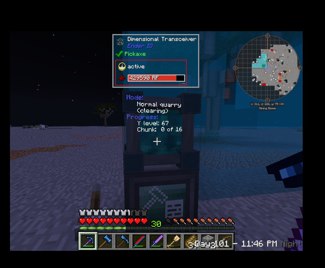 RFTools Builder Quarry Not Working on FTB Beyond In The Slightest. r