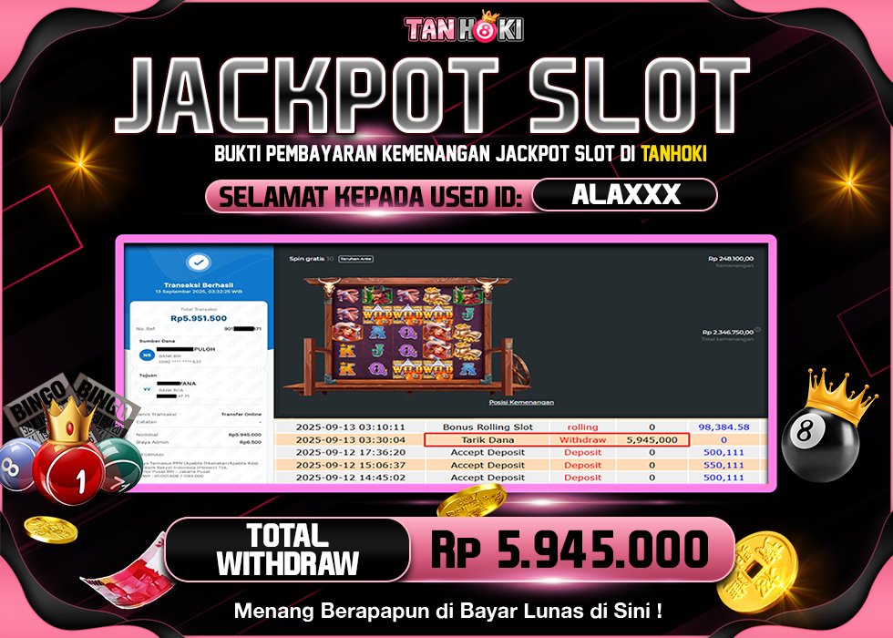 TANHOKI JACKPOT SLOT Wild West Gold Blazing Bounty Rp.5.945.000,- LUNAS
