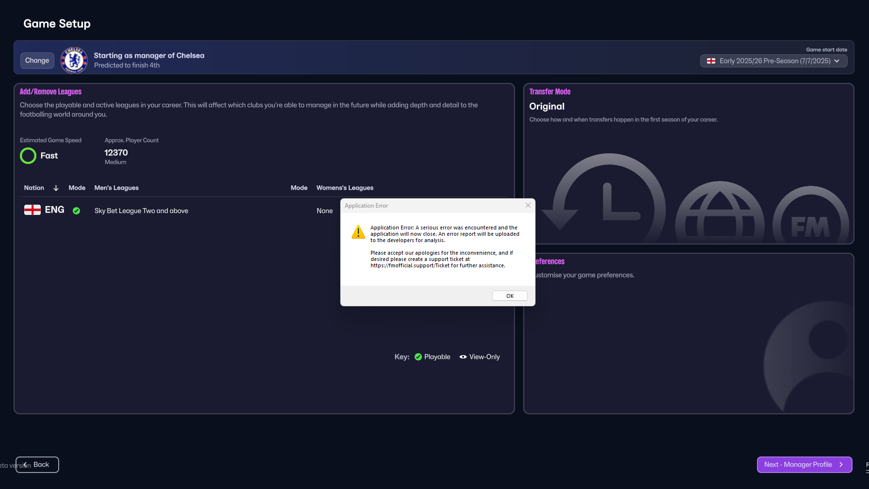 Crashing when adding new manager - Advanced Access Beta's Crash ...