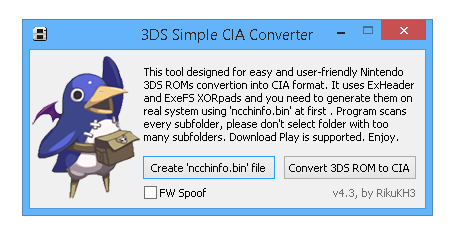 3ds to cia converter exheader file error
