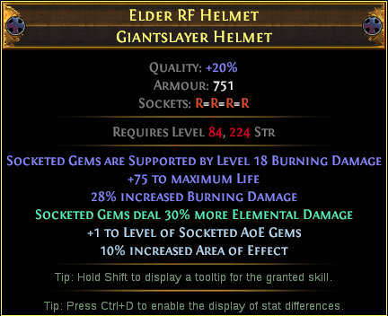 Example crafted Elder RF Helmet