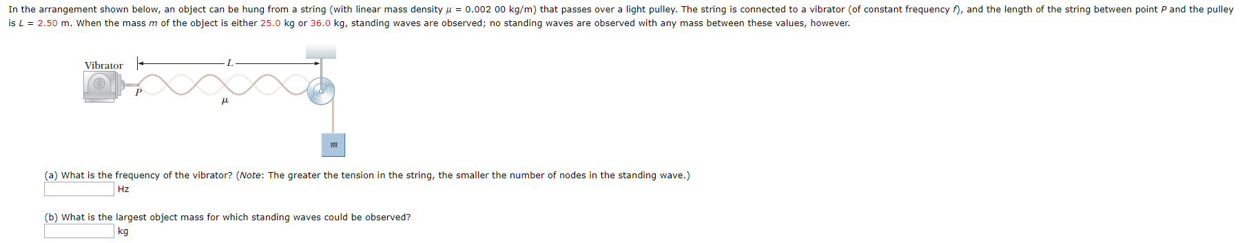 Solved In the arrangement shown below, an object can be hung | Chegg.com