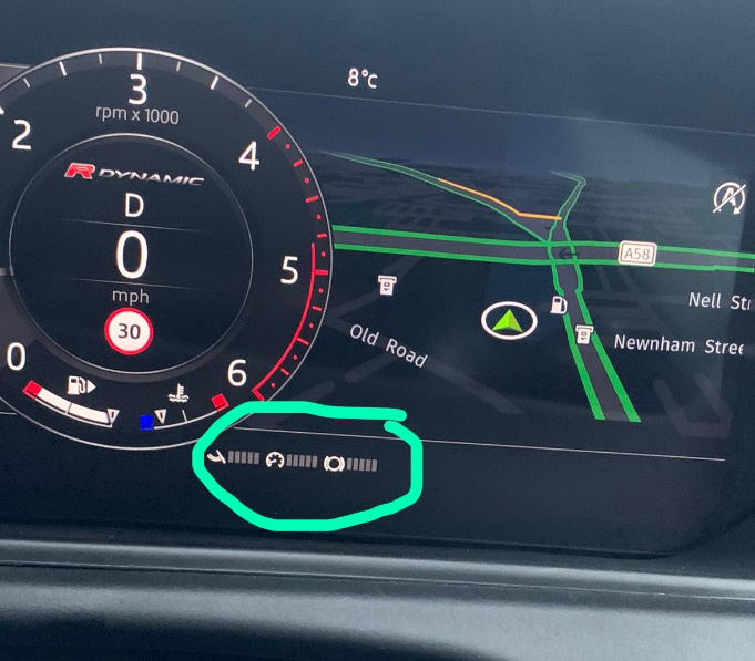 How to change these 3 icons back to fuel remaining figure? Range