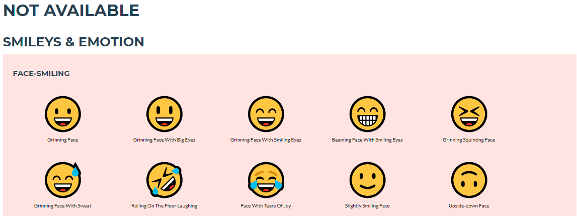 Taken emoji domains