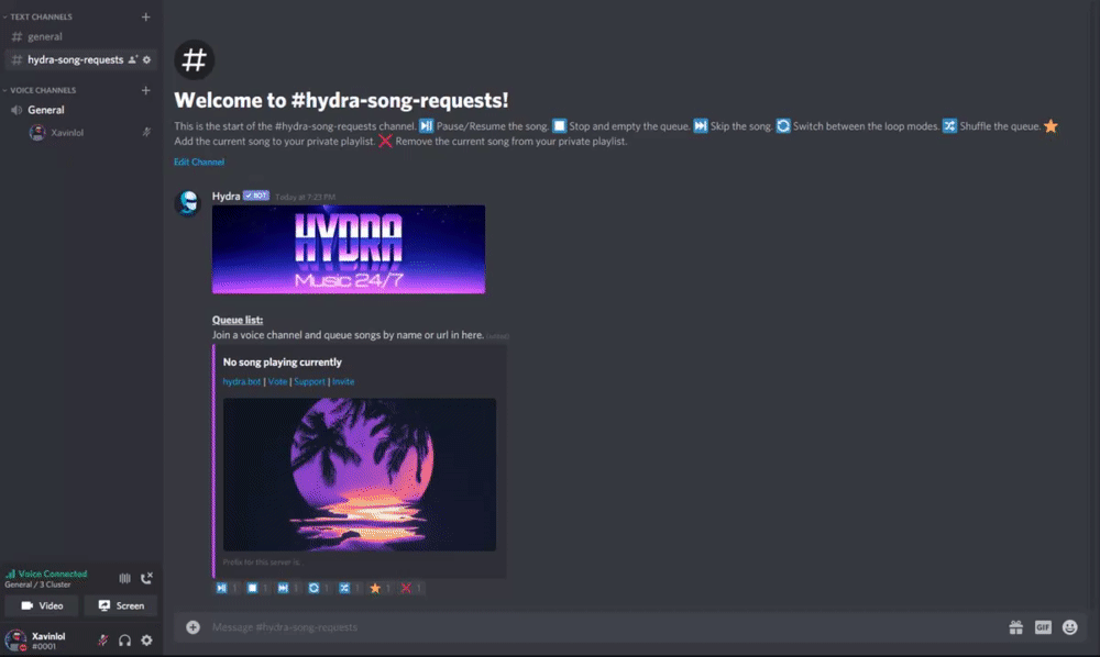 hydra discord bot music