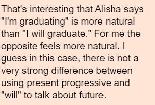 That's interesting that Alisha says 