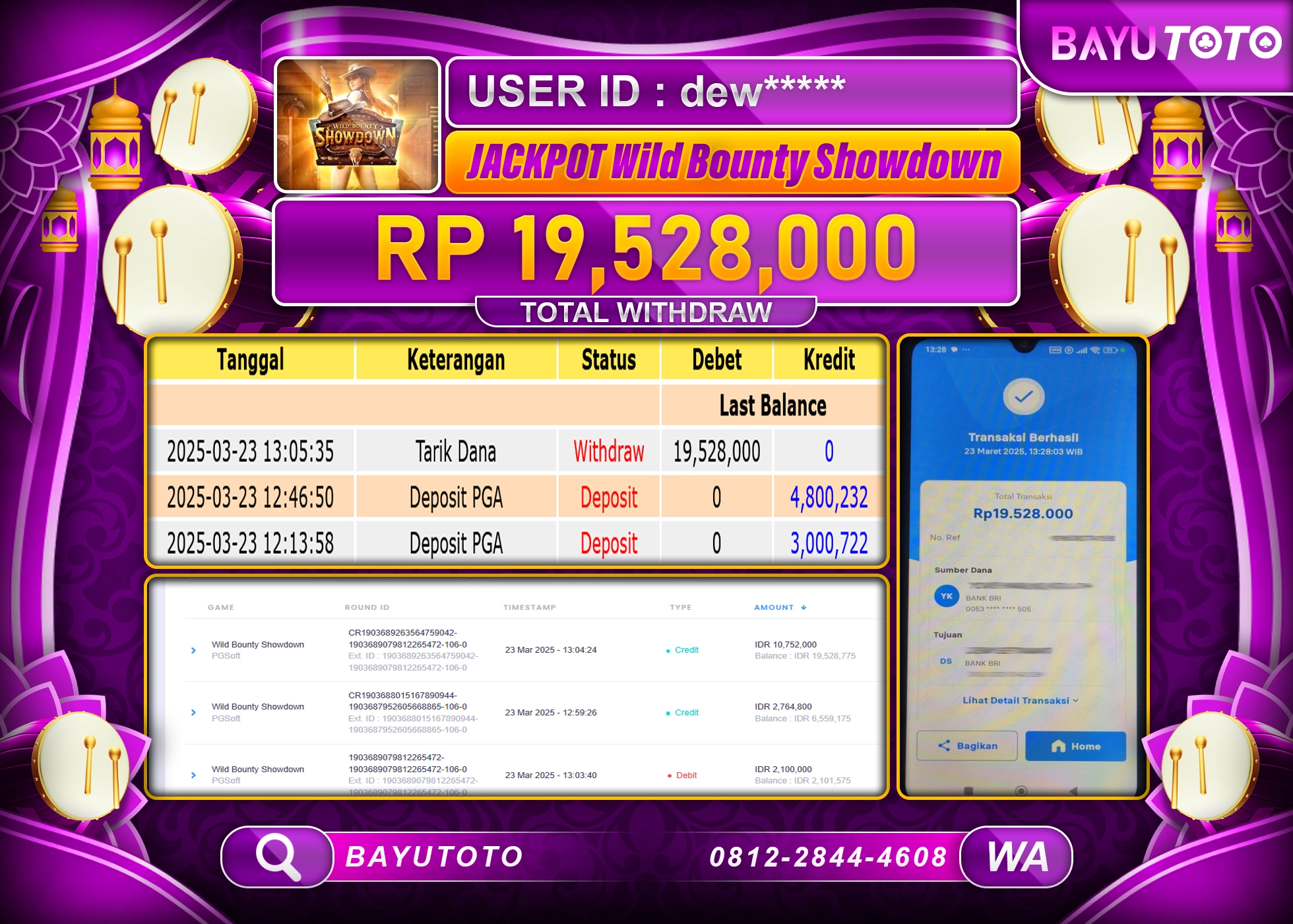 BAYUTOTO TELAH JACKPOT SLOT WILD BOUNTY SHOW DOWN Rp.19.528.000 LUNAS