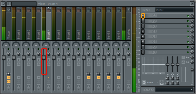 fl studio mixing board