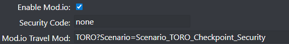 Mod.io Travel Mod field example