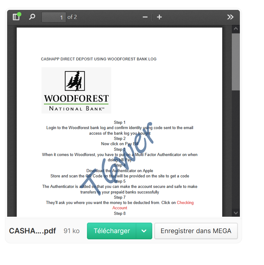 CASHAPP DIRECT DEPOSIT USING WOODFOREST BANK LOG📕Fresh-Method✔️-High-Quality-PDF-✔️Latest-