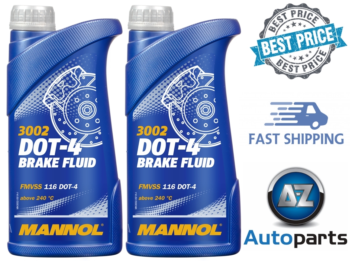 2x Mannol DOT 4 Brake & Clutch Fluid SAE J 1703, FMVSS 116, ISO 4925 910ml eBay