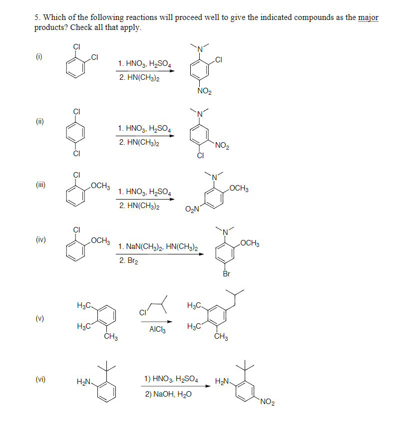 Solved Which of the following reactions will proceed well to | Chegg.com