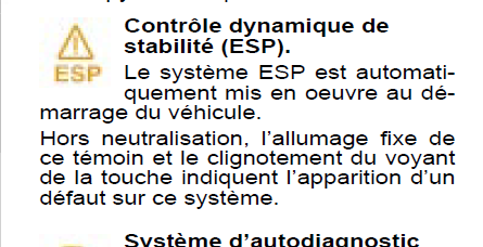Afficher le sujet - voyant ESP - Forum Peugeot 207 - Féline 207