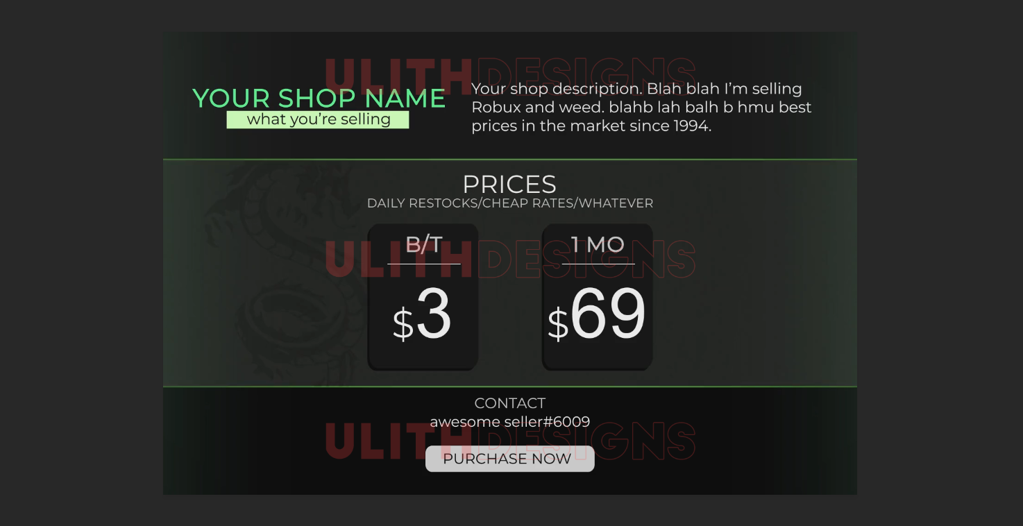 Small Pre Made Thread Design - v3rmillion robux shop