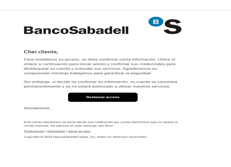 Banco Sabadell Spain High Quality Send Inbox HTML 2025 ✅