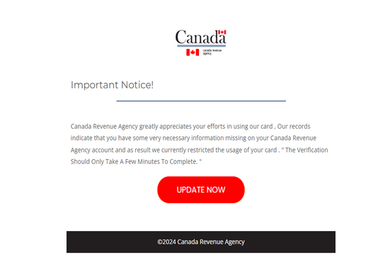 ✅ Canada Revenue Agency - ☑️ Letter High Quality Send Inbox HTML 2025 ✅