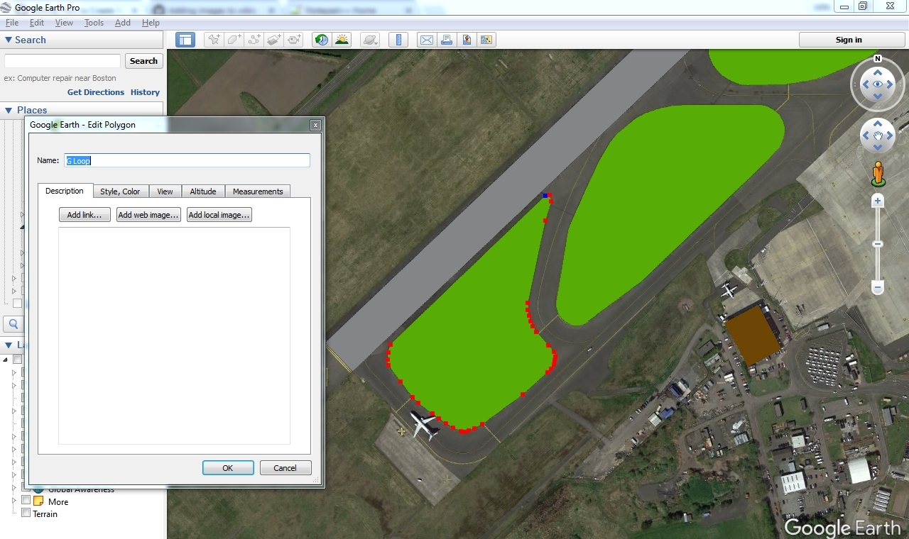 Google Earth Polygon Tool