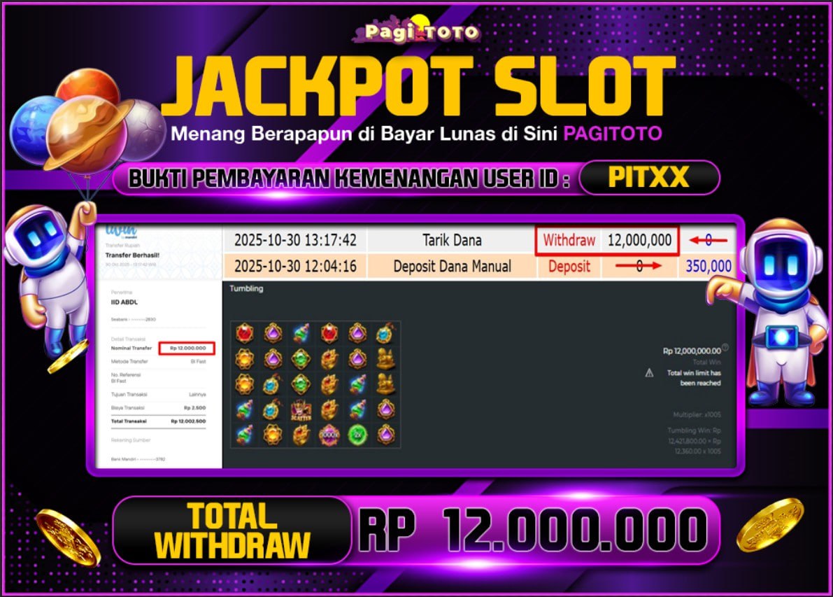 HAPPY JACKPOT MEMBER PAGITOTO SLOT GATES OF GATOT KACA 1000 Rp 12.000.000-, - LUNAS