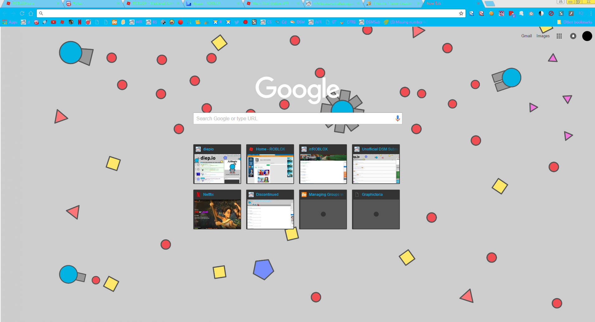 Diep.io Chrome Theme - Updated (Should Look Good now) : r/Diepio