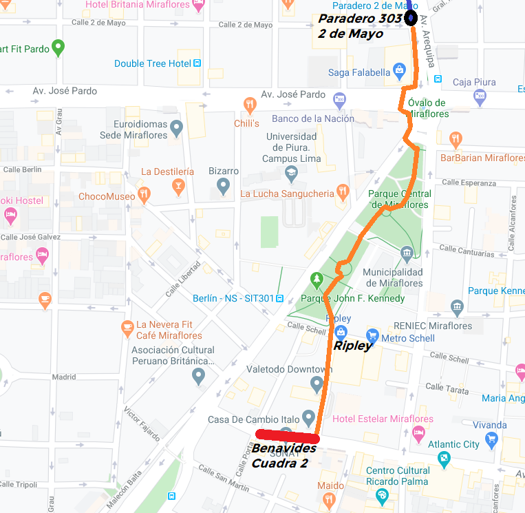 Como llegó hasta cuadra 2 de la av. Alfredo benavides Foros Perú