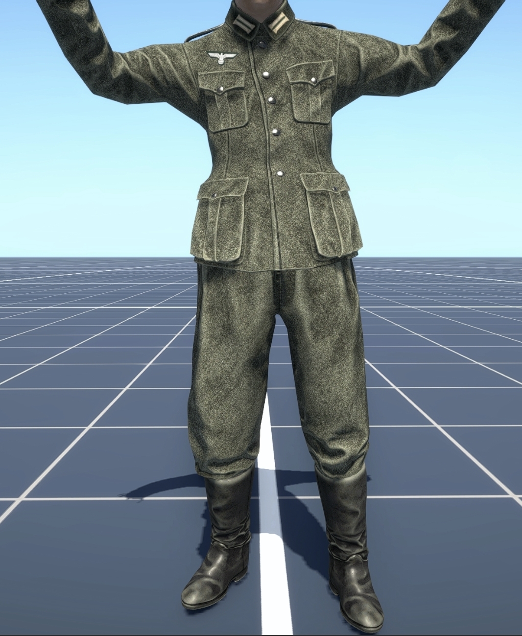 M36 uniform closed tunic with boots