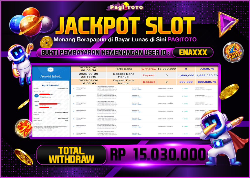 HAPPY JACKPOT MEMBER PAGITOTO SLOT MAHJONG WAYS Rp 15.030.000-, - LUNAS