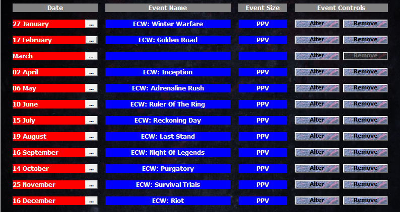 extreme warfare revenge roster update