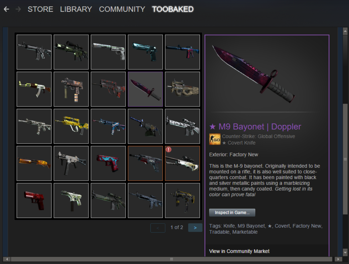 WTS m9 Bayonet Doppler phase 2 | Sell & Trade Game Items | OSRS Gold | ELO