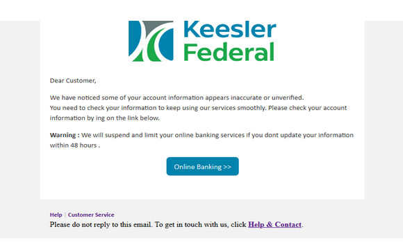 ⚫ Keesler Federal Credit Union ⚡ Letter High Quality Send Inbox HTML 2025 ⚡