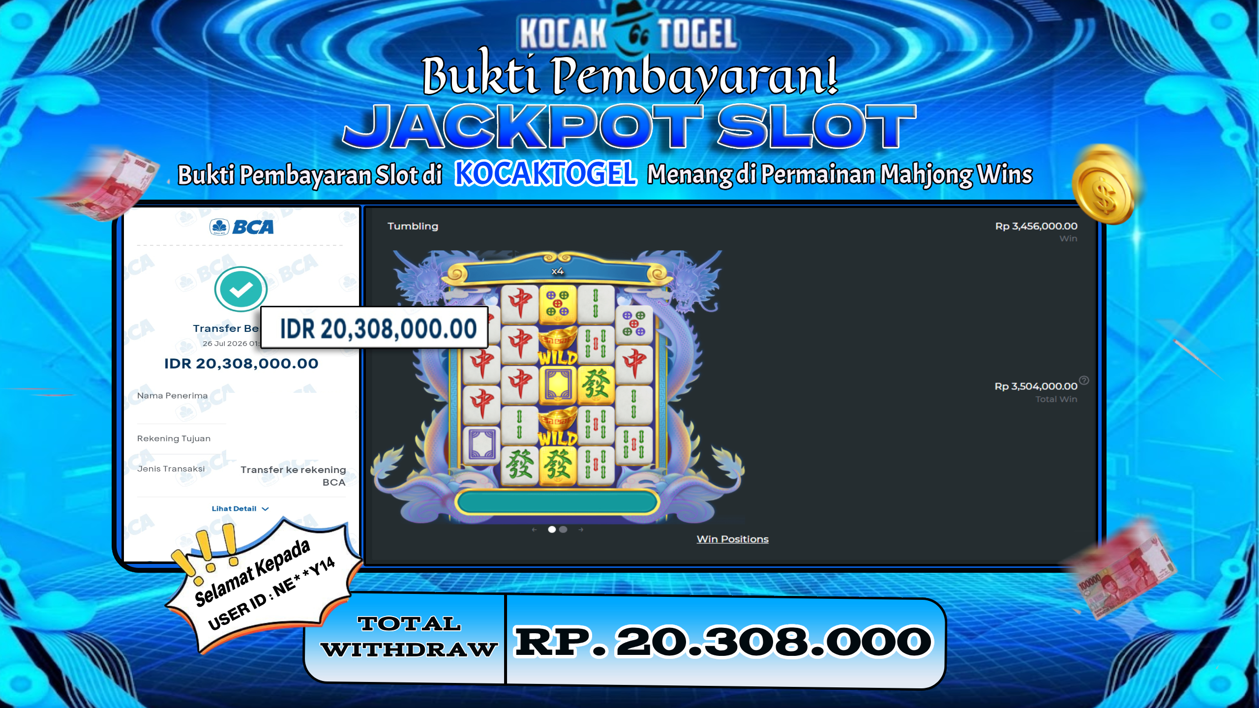 🏆 BUKTI KEMENANGAN Mahjong Wins MEMBER KOCAKTOGEL  🏆