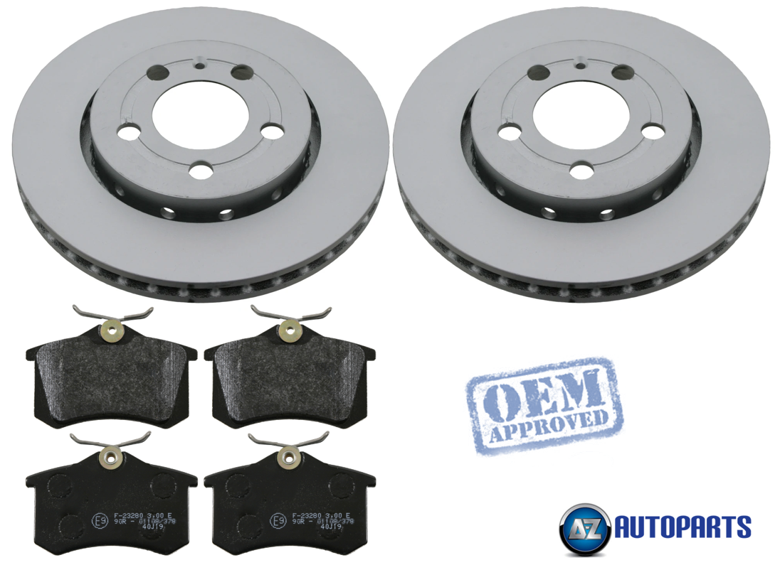 For Audi A3 TT S3 Quattro 1.8 T 3.2 19982006 Rear Vented Brake Discs