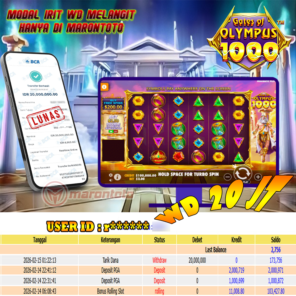 BUKTI JEPE SLOT GACOR DI GATES OF OLYMPUS 1000 - PRAGMATIC PLAY