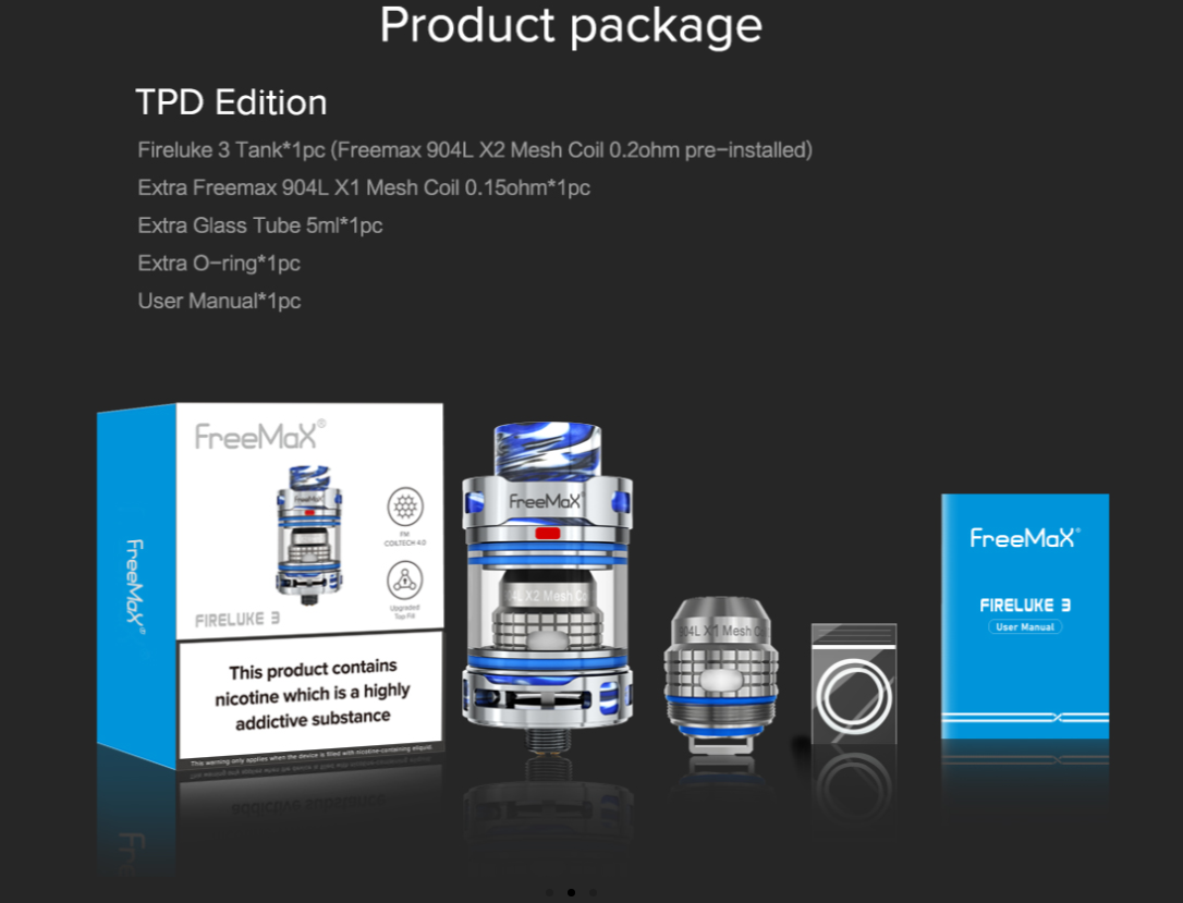 FreeMax Fireluke 3 Product Package