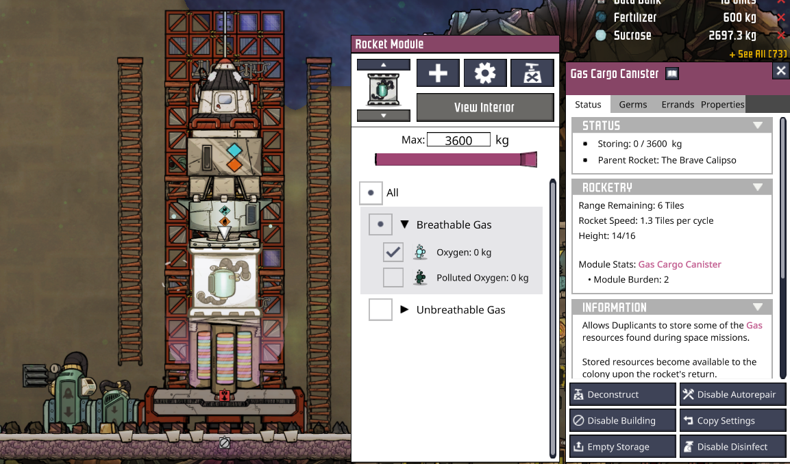 Why is my Gas Cargo Canister not filling up? r/Oxygennotincluded