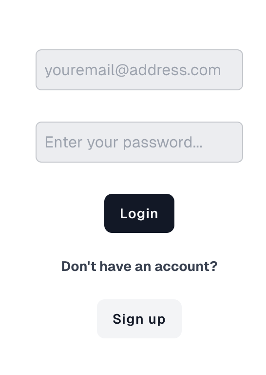 login page