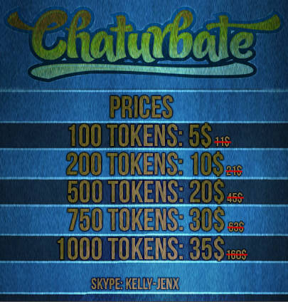Chaturbate tokens price
