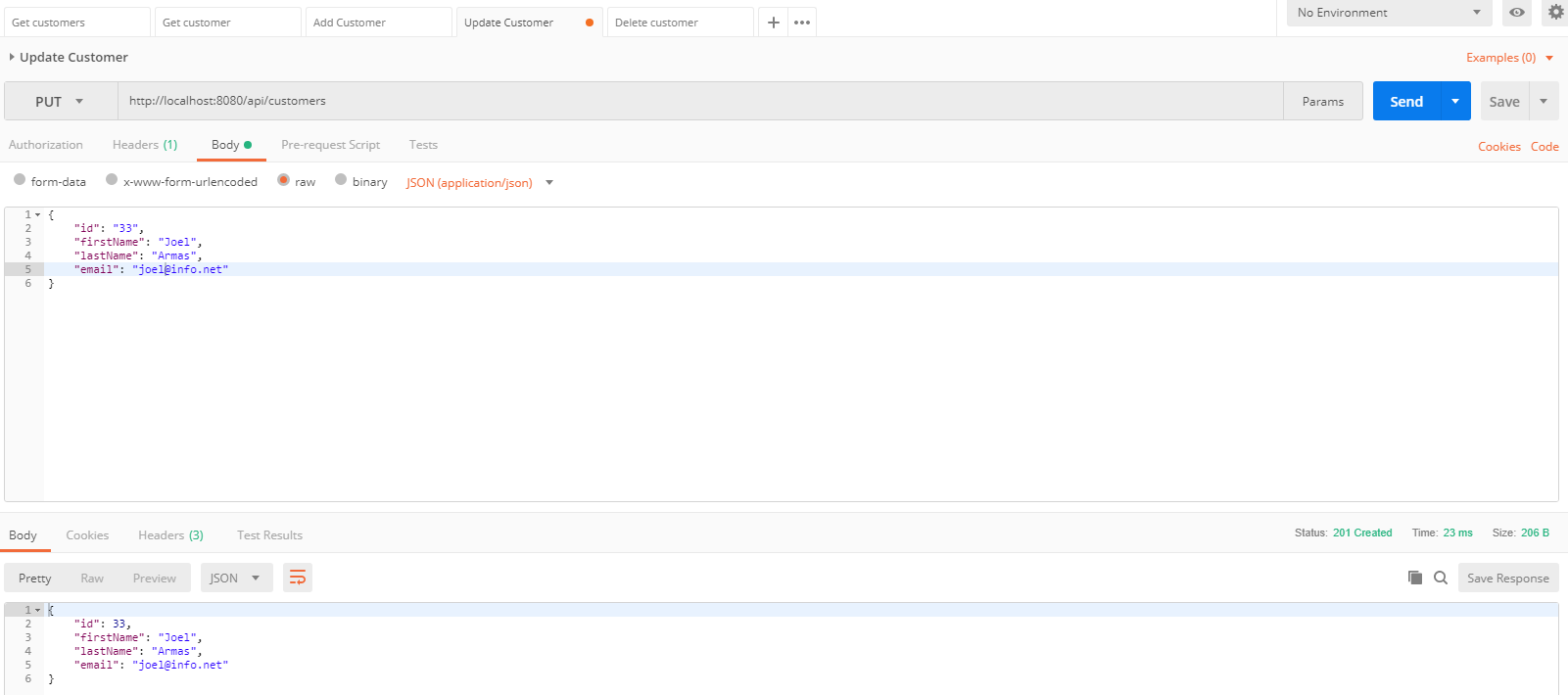 Update Customer alt text